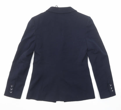Marks and Spencer Womens Blue Polyester Jacket Suit Jacket Size 10