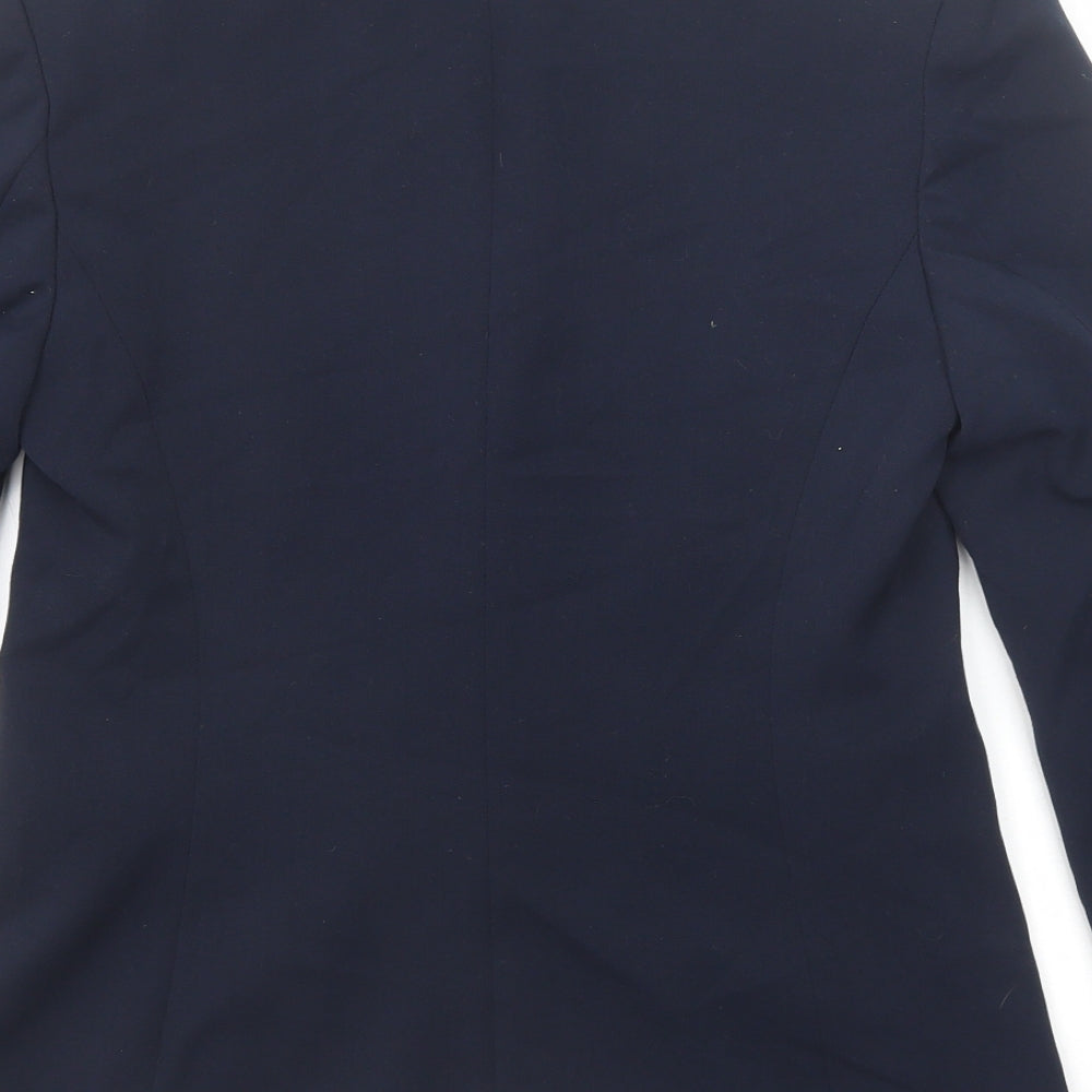 Marks and Spencer Womens Blue Polyester Jacket Suit Jacket Size 10