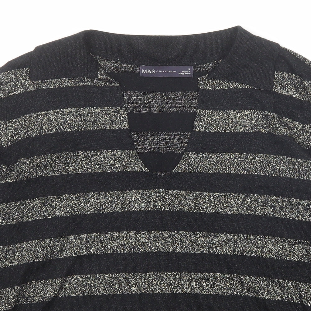 Womens UK Size S Marks and Spencer Black Pullover Jumper
