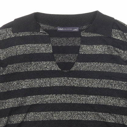 Womens UK Size S Marks and Spencer Black Pullover Jumper