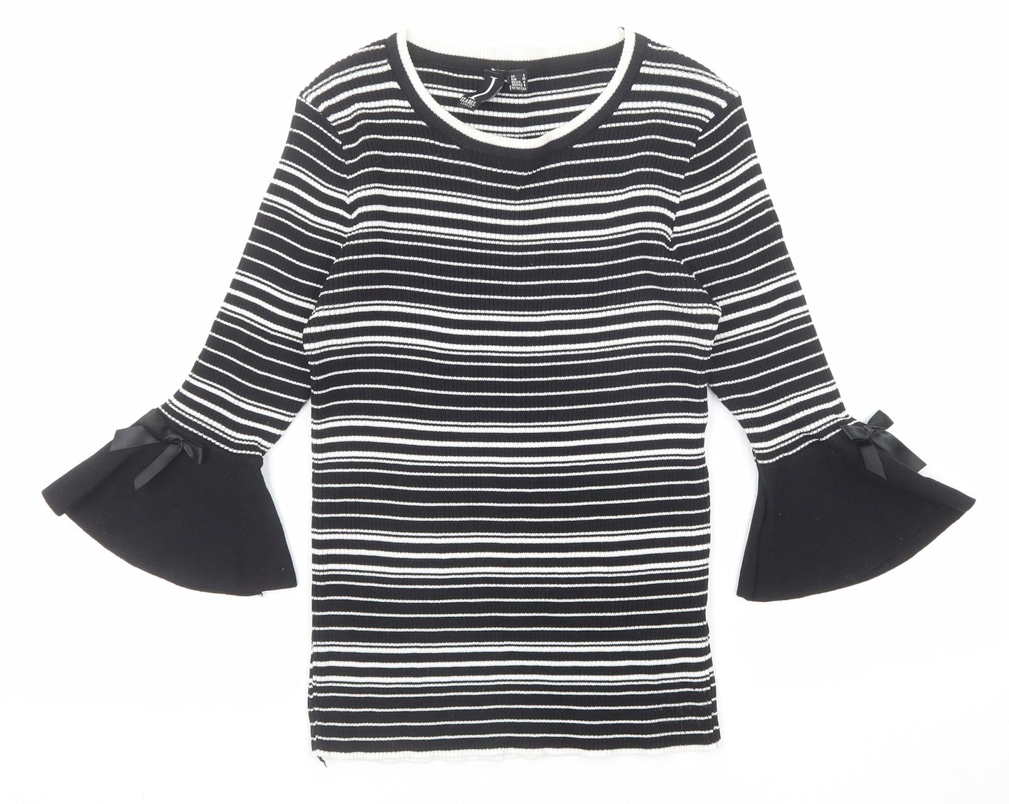 Womens UK Size 8 Izabel London Black Pullover Jumper