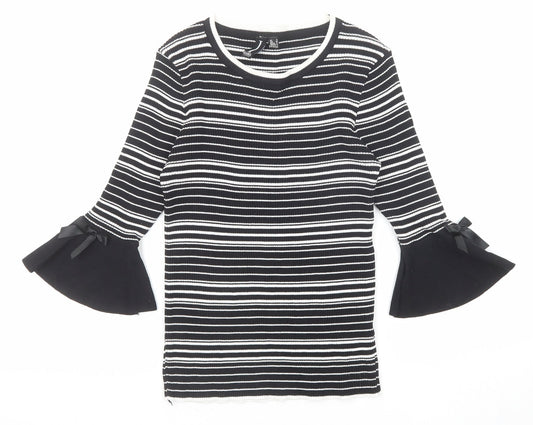 Womens UK Size 8 Izabel London Black Pullover Jumper