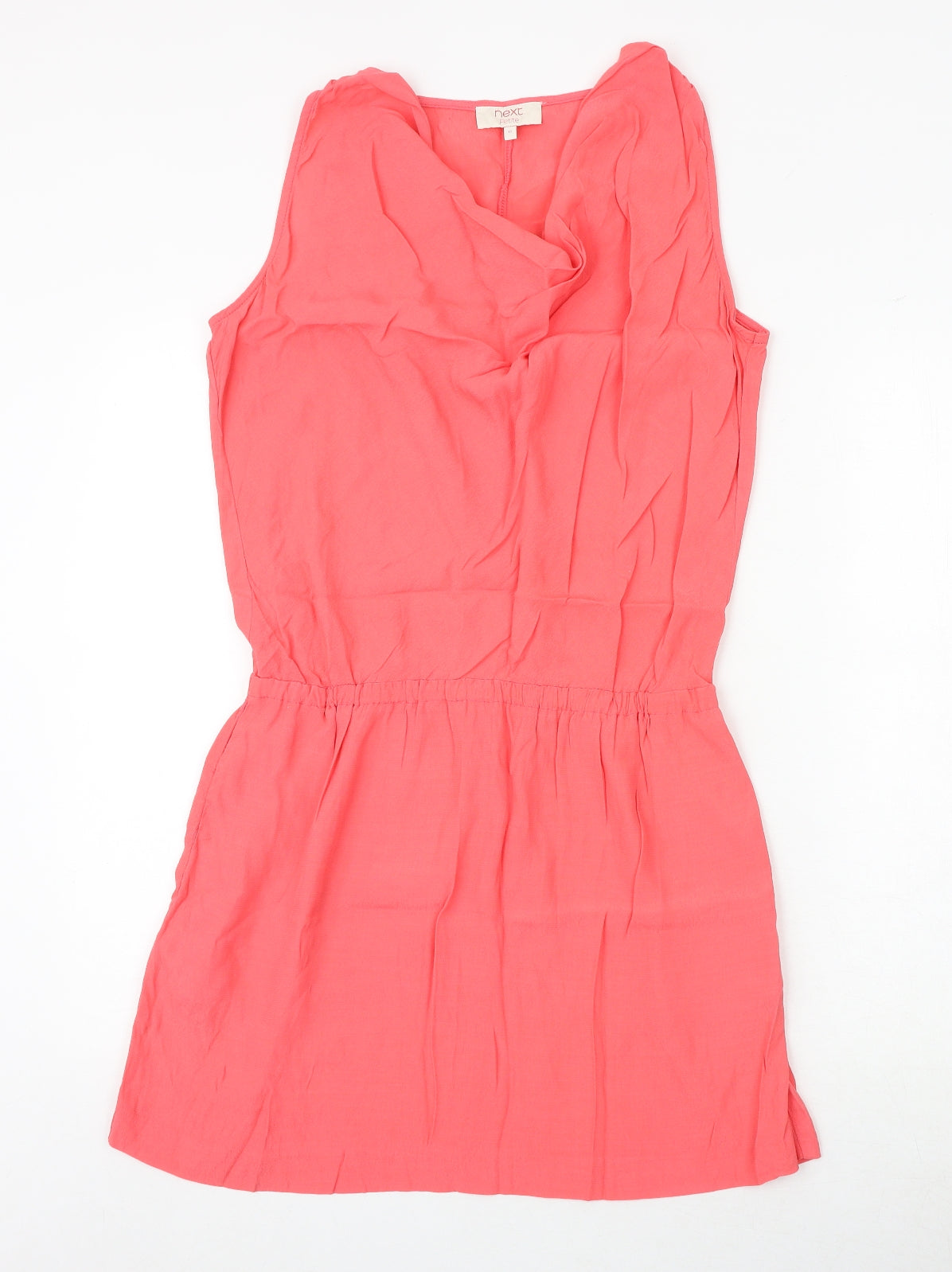 NEXT Womens Pink Polyester A-Line Size 12 V-Neck Pullover