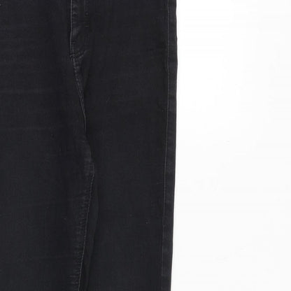 Topshop Womens Black Cotton Skinny Jeans Size 26 Regular Zip