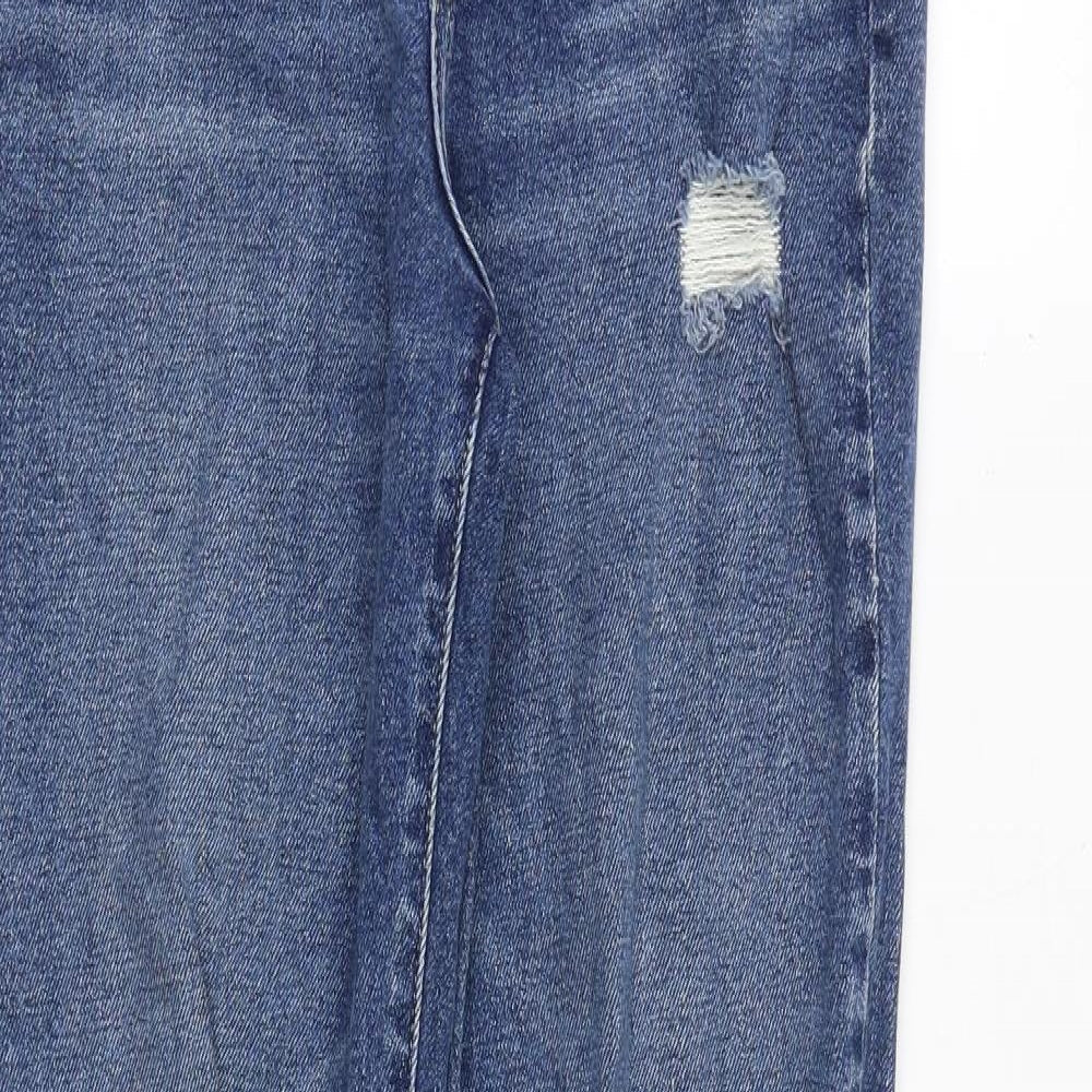 Hollister Womens Blue Cotton Straight Jeans Size 25 in L28 in Regular Zip
