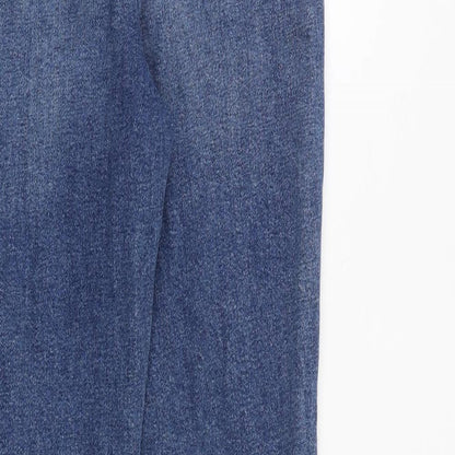 Hollister Womens Blue Cotton Straight Jeans Size 25 in L28 in Regular Zip