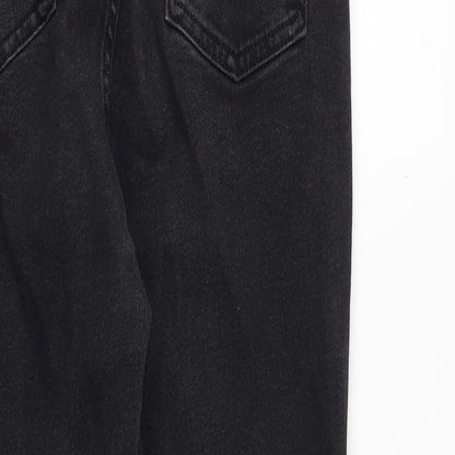 Oasis Womens Black Cotton Skinny Jeans Size 14 Slim Zip