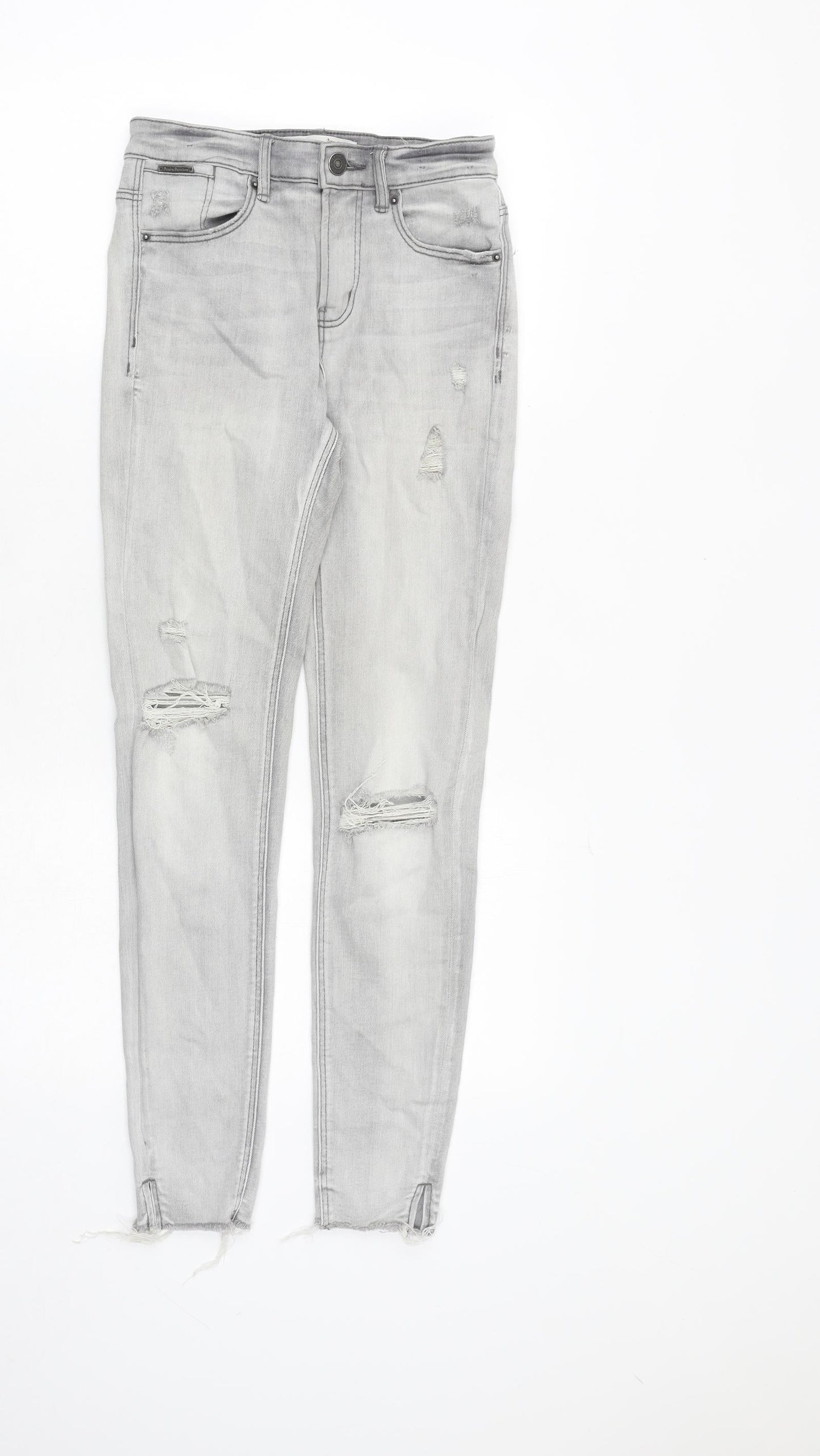 Womens UK Size 6 Stradivarius Slim Fit Skinny Grey Jeans