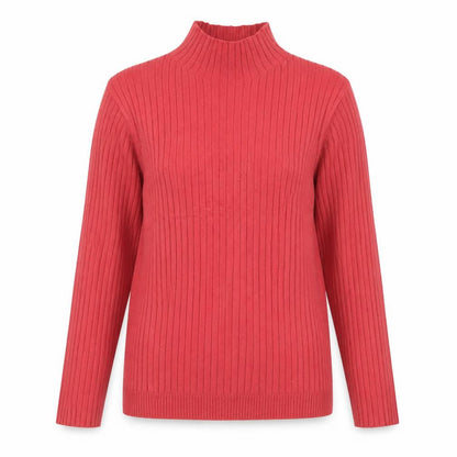 Premise Womens Red High Neck Viscose Pullover Jumper Size M