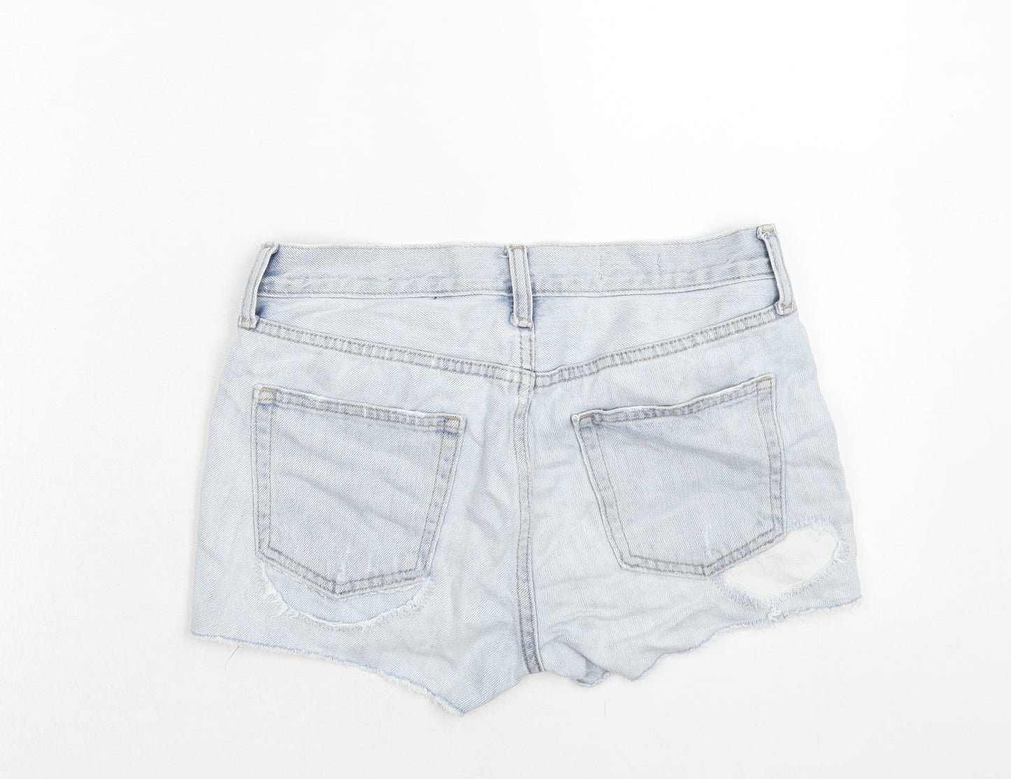 Gap Womens Blue Cotton Cut-Off Shorts Size 24 in Regular Zip