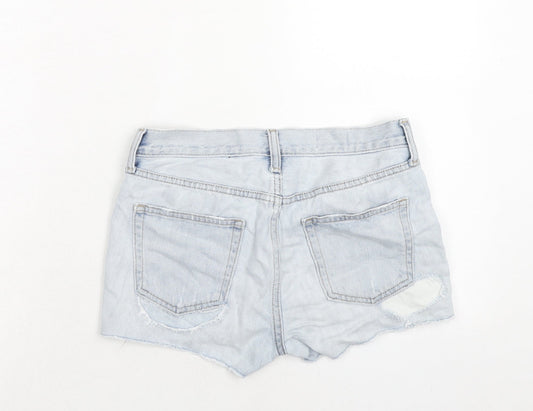 Gap Womens Blue Cotton Cut-Off Shorts Size 24 in Regular Zip