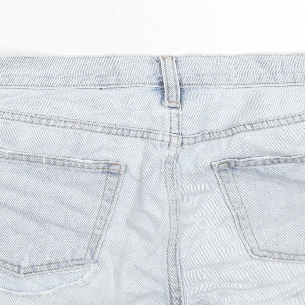 Gap Womens Blue Cotton Cut-Off Shorts Size 24 in Regular Zip