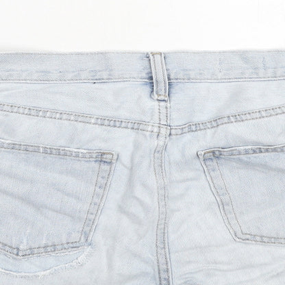 Gap Womens Blue Cotton Cut-Off Shorts Size 24 in Regular Zip