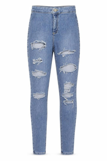 Womens UK Size 26 in Topshop Regular Fit Skinny Blue Jeans