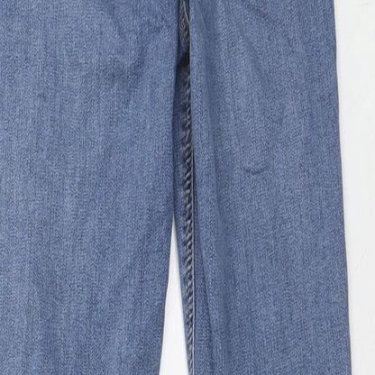 Topshop Womens Blue Cotton Skinny Jeans Size 26 in L32 in Regular Zip