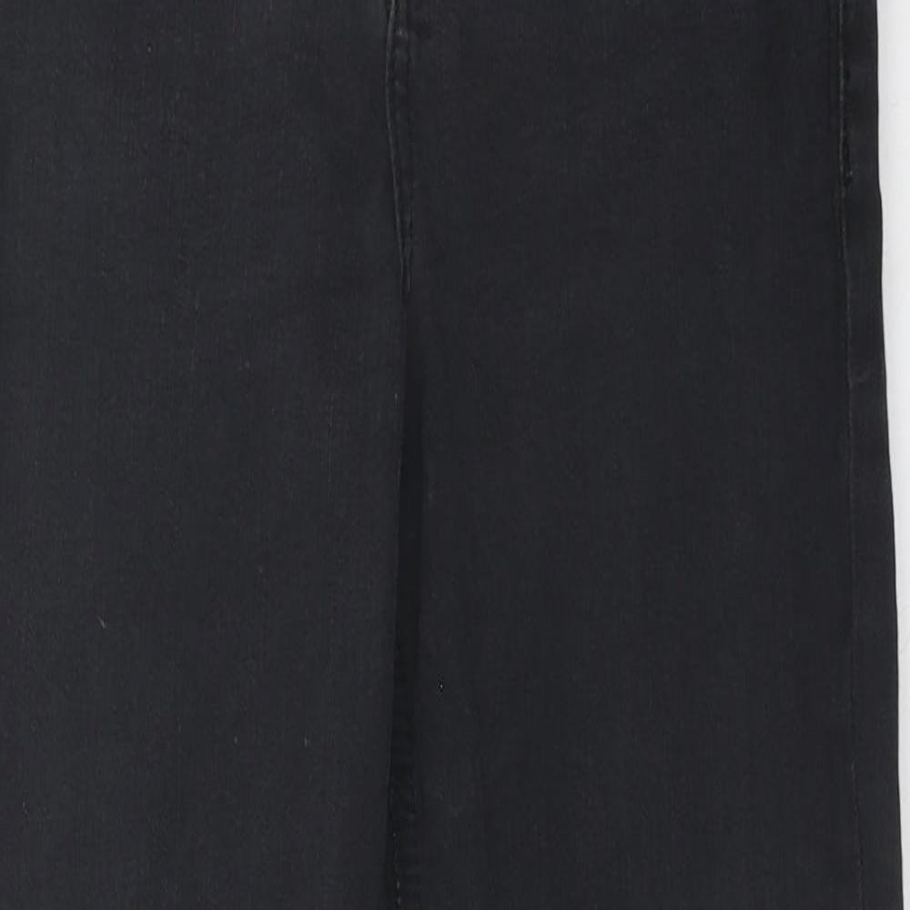 Topshop Womens Black Cotton Skinny Jeans Size 26 in L30 in Regular Zip