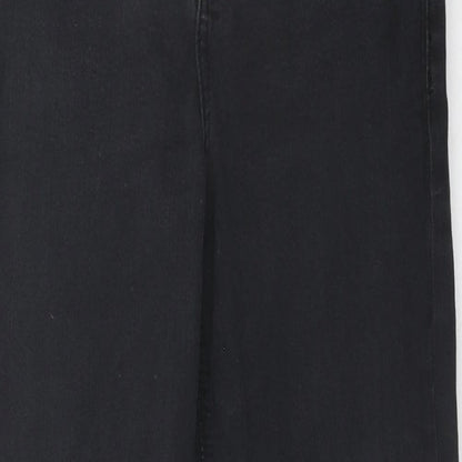 Topshop Womens Black Cotton Skinny Jeans Size 26 in L30 in Regular Zip