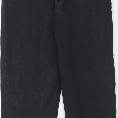 Topshop Womens Black Cotton Skinny Jeans Size 26 in L30 in Regular Zip