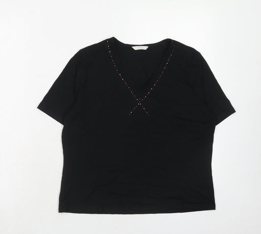 Womens UK Size 14 Marks and Spencer Black Basic Blouse