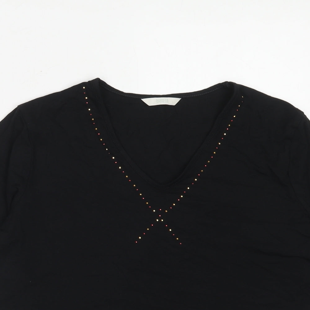 Womens UK Size 14 Marks and Spencer Black Basic Blouse