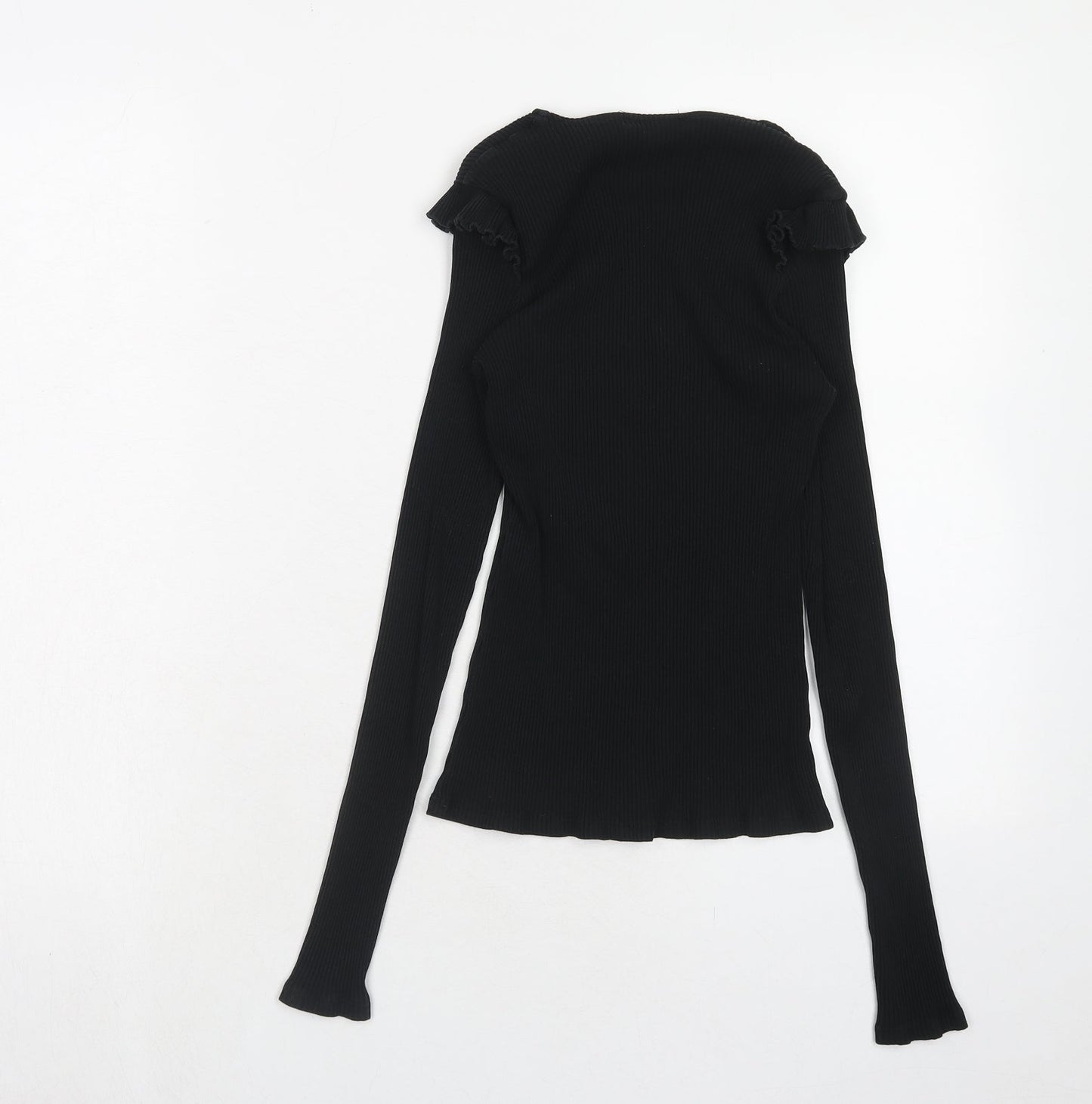 Womens UK Size S Zara Blue Basic T-Shirt