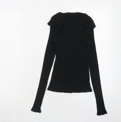 Womens UK Size S Zara Blue Basic T-Shirt