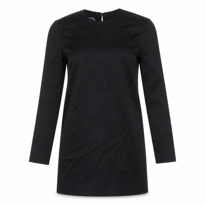 Zara Womens Black Polyester Mini Size M Boat Neck Button