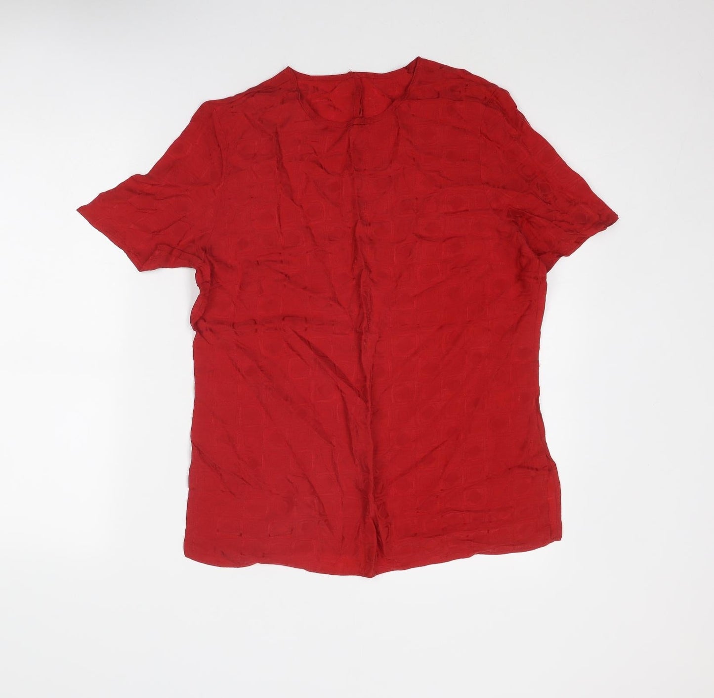 Womens UK Size 12 St Michael Red Basic T-Shirt