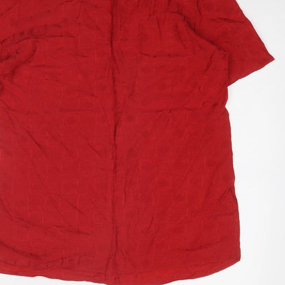 Womens UK Size 12 St Michael Red Basic T-Shirt