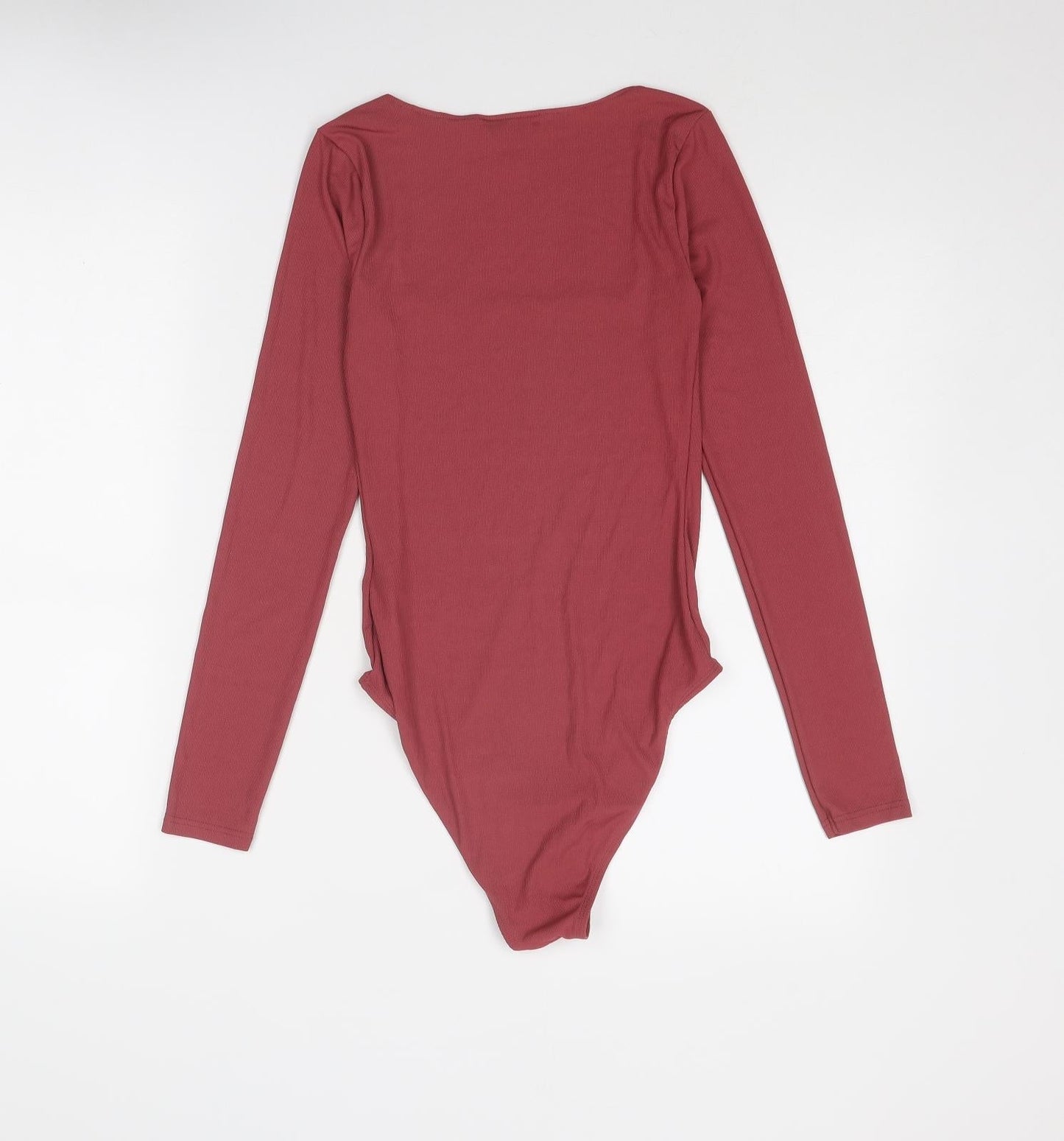 Topshop Womens Pink Polyester Bodysuit One-Piece Size 8 Snap