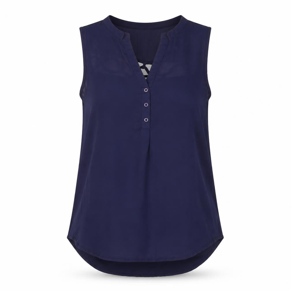 Womens UK Size 10 Paper Scissors Blue Basic Tank