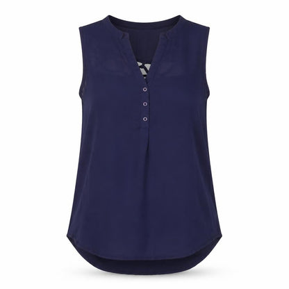 Womens UK Size 10 Paper Scissors Blue Basic Tank