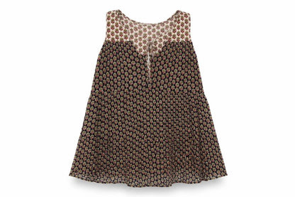 Pull&Bear Womens Multicoloured Geometric Viscose Sheath Size S V-Neck Tie
