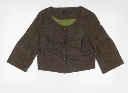 Autograph Womens Brown Jacket Size 12 Button