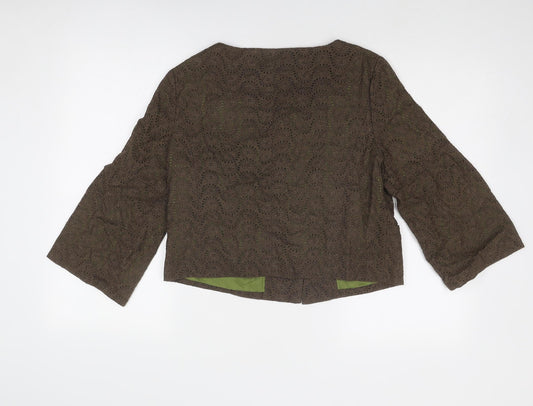Autograph Womens Brown Jacket Size 12 Button