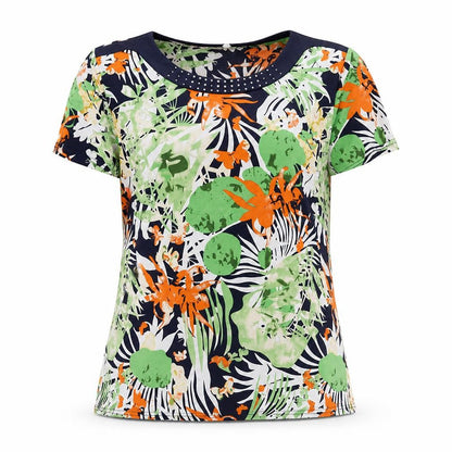 Womens UK Size XL Anna Rose Multicoloured Basic T-Shirt