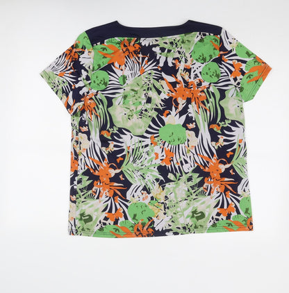 Womens UK Size XL Anna Rose Multicoloured Basic T-Shirt