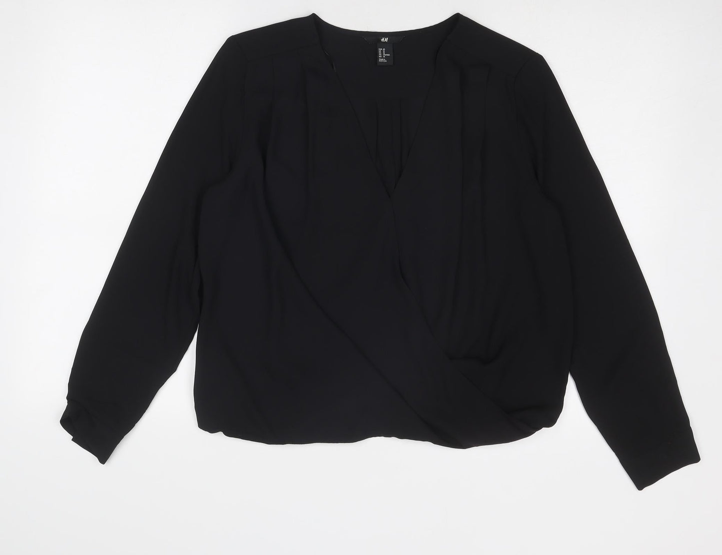 Womens UK Size 12 H&M Black Basic Blouse