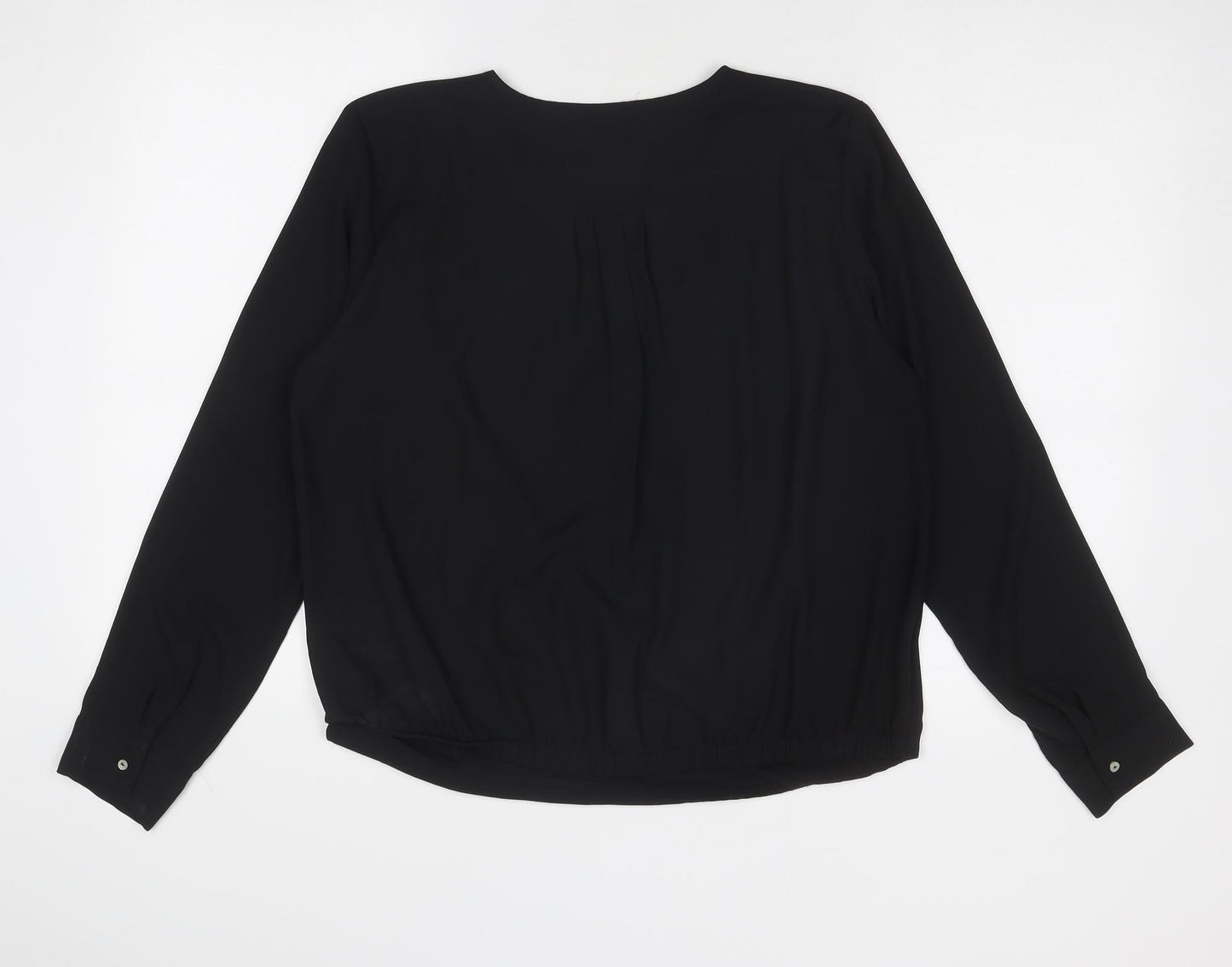 Womens UK Size 12 H&M Black Basic Blouse