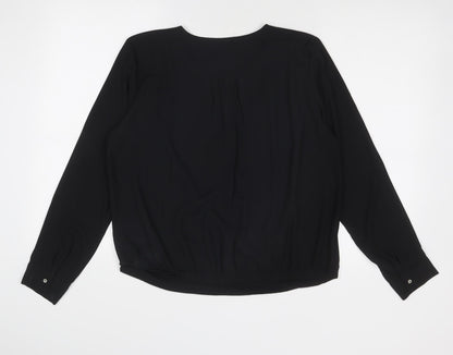 Womens UK Size 12 H&M Black Basic Blouse