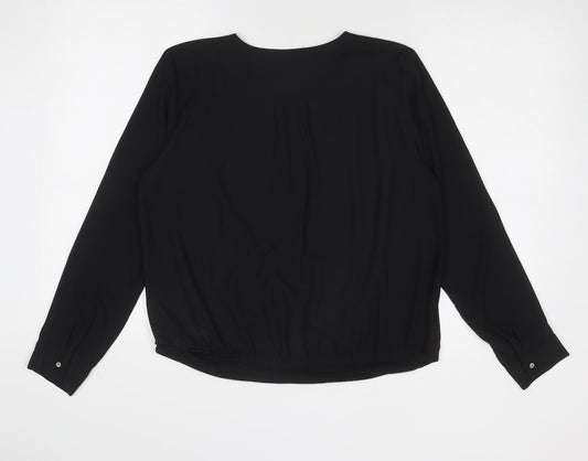 Womens UK Size 12 H&M Black Basic Blouse