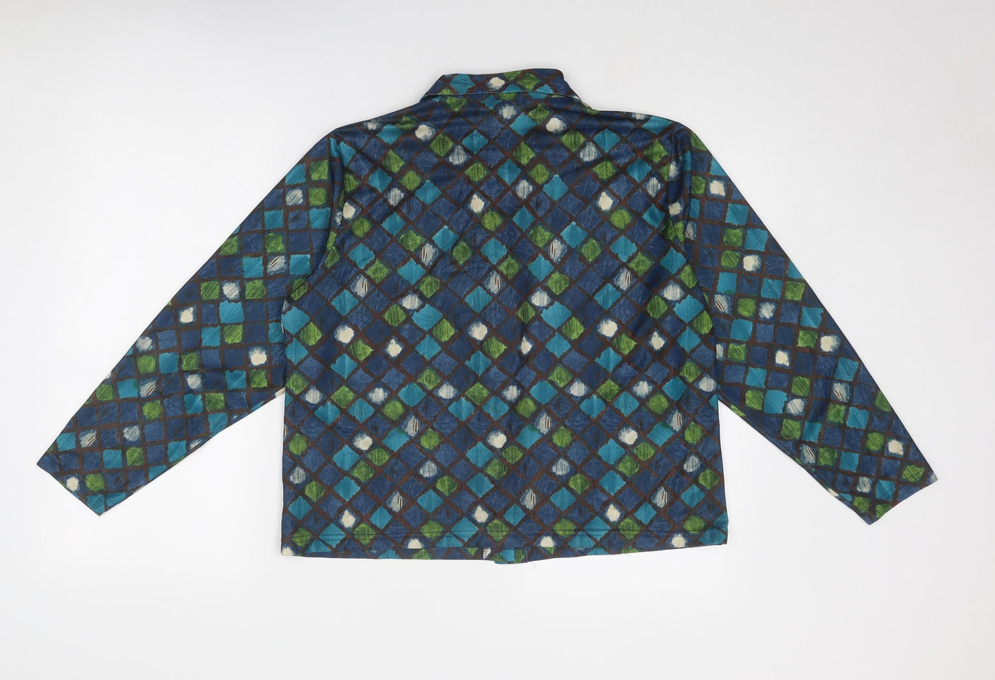 Womens UK Size 18 Bonmarché Blue Basic Button-Up