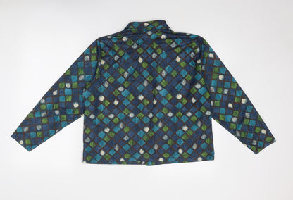 Womens UK Size 18 Bonmarché Blue Basic Button-Up