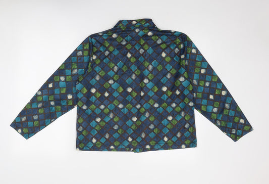 Womens UK Size 18 Bonmarché Blue Basic Button-Up