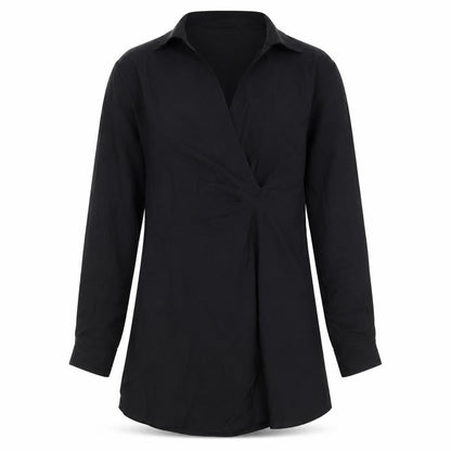 Zara Womens Black Polyester Shift Size M Collared Zip - Front Detail