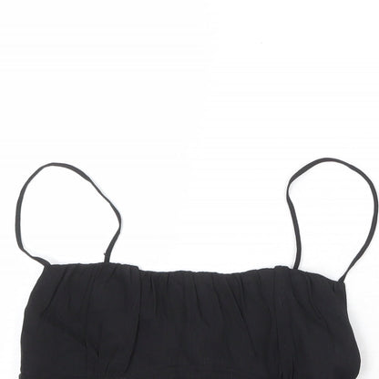 Womens UK Size S Zara Black Cropped Tank