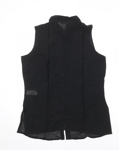 Womens UK Size 12 St Michael Black Basic Button-Up