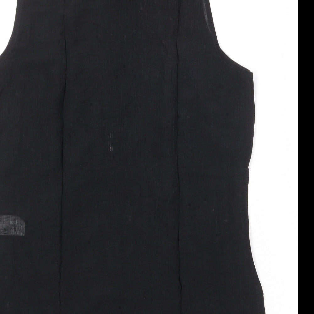 Womens UK Size 12 St Michael Black Basic Button-Up