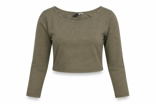 Womens UK Size M Divided by H&M Green Cropped T-Shirt