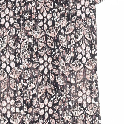 Principles Womens Multicoloured Geometric Viscose T-Shirt Dress Size 10 Boat Neck Pullover